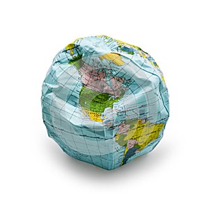 Deflated globe photo