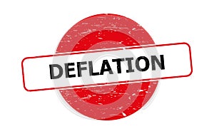 Deflation stamp on white