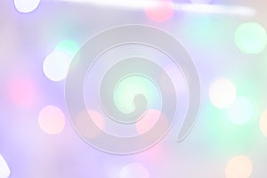 Defocus christmas lights pastel color background