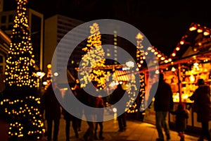 Defocus Christmas market