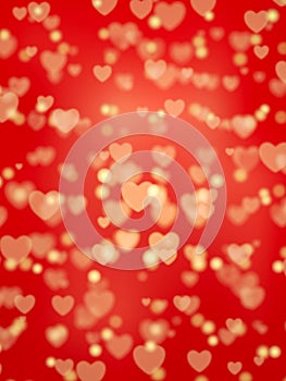 Defocus hearts background