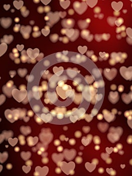 Defocus hearts background