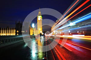 Defocus light of Big Ben