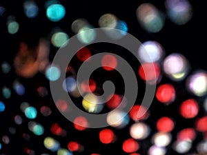 Defocused, blurred, bokeh, and out of focus colorful lights for background use. Blurry effects, nightlife, wallpaper