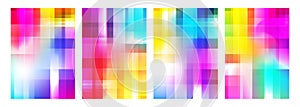 Defocused bright colored abstract backgrounds with vertical and horizontal dynamic lines. photo