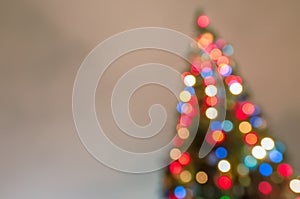 Defocused christmas tree with blurred lights