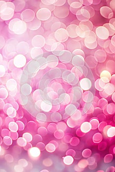 Defocused Dreamlike Gradient Pink Lights as Background