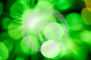 defocused green optical fibre as flare background