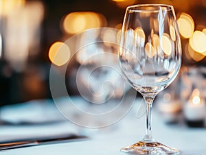Abstract Blur Restaurant Interior with Dining Tables photo