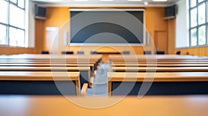 Abstract Blur University Lecture Hall Background photo