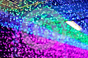 Defocused light of festival, abstract colorful bokeh