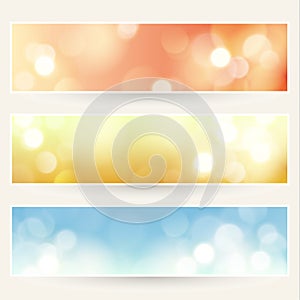 Defocused lights backgrounds set