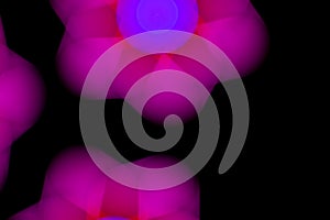 Defocused of photo bokeh blurred circle light from colorful neon lighting bulb in the night for abstract background