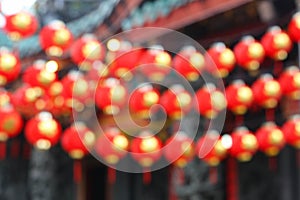 Defocused photo of Chinese temple in Kuching