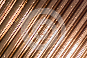 Defocused Polycarbonate plastic sheet, abstract background texture