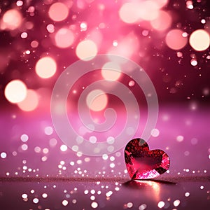 Defocused Vintage Lights in Red and Pink for Valentine\'s Day