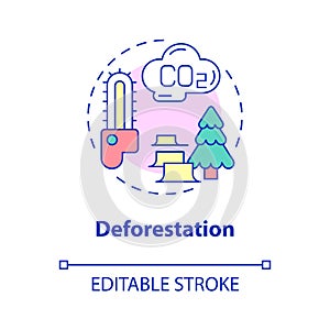 Deforestation concept icon