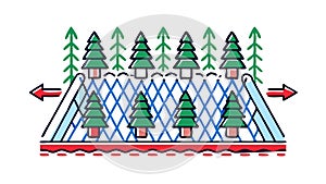 Deforestation and Environmental Destruction, vector design Generative AI