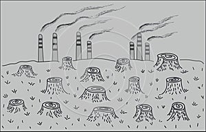 Deforestation and environmental pollution.