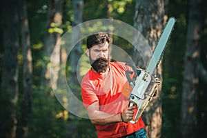 Deforestation is a major cause of land degradation and destabilization of natural ecosystems. Professional lumberjack