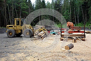 Deforestation in northern canada.