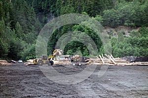 Deforestation in northern canada.