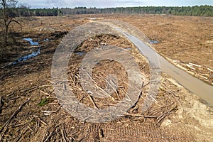 Deforestation in rural Georgia for Industrial Project