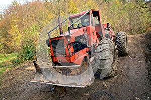 Deforestation tractor