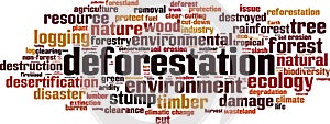 Deforestation word cloud
