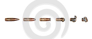 Deformed flattened out bullets photo