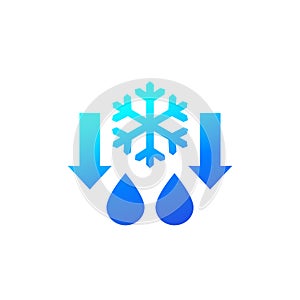 defrost icon on white, vector
