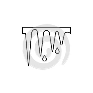 Defrost line icon. Vector illustration. EPS 10.