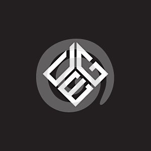 DEG letter logo design on black background. DEG creative initials letter logo concept. DEG letter design photo