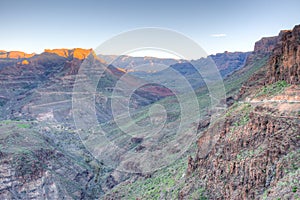 Degollada de La Yegua viewpoint at Gran Canaria, Canary islands, Spain