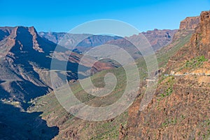 Degollada de La Yegua viewpoint at Gran Canaria, Canary islands, Spain