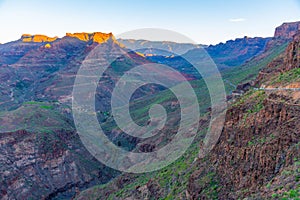 Degollada de La Yegua viewpoint at Gran Canaria, Canary islands, Spain photo