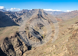 Degollada de las Yeguas canyon, Gran Canaria Spain photo