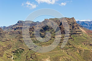 Degollada de las Yeguas canyon viewpoint in Canary Islands