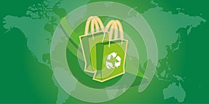 Degradable reusable recycle bag