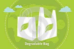 Degradable reusable recycle bag photo