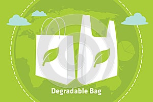 Degradable reusable recycle bag
