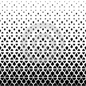 Degrade halftone fading abstract pattern. Black fades patern isolated on white background. Geometric faded design. Faded geometry