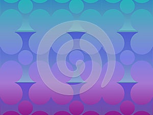 Degraded color background with a pattern of several circular shapes and straight and curved lines going in four directions