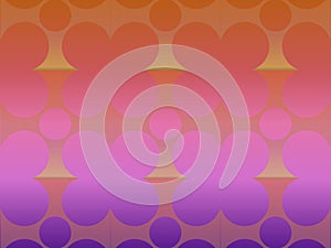 Degraded color background with a pattern of several circular shapes and straight and curved lines going in four directions