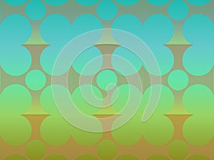 Degraded color background with a pattern of several circular shapes and straight and curved lines going in four directions