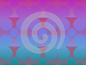 Degraded color background with a pattern of several circular shapes and straight and curved lines going in four directions