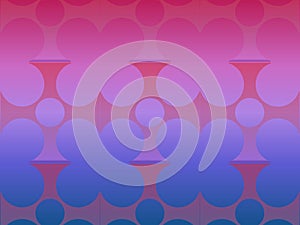 Degraded color background with a pattern of several circular shapes and straight and curved lines going in four directions