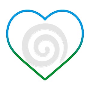 Degraded line beauty heart shape love symbol