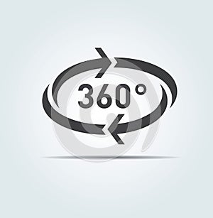 360 degree circular rotation. Vector arrows. Refresh and reload icon