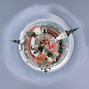 360 degree of cityscape and skyline of Tallinn, Estonia